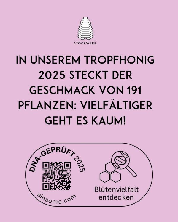 ✨ Geballte Geschmacksvielfalt im Glas: In unserem Tropfhonig 2025 wurden 191 Pflanzenarten aus 98 Gattungen...